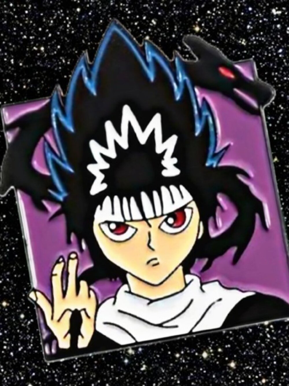 Yu Yu Hakusho Hiei Dragon of the Darkness Flame Anime Enamel Pin Vintage